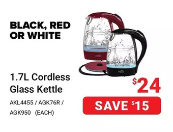 Visions Electronics 1.7l cordless glass kettle offer