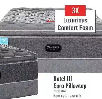 The Brick Beautyrest black hotel 3 euro pillowtop queen mattress | king offer