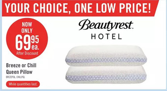 The Brick Beautyrest® hotel breeze pillow offer