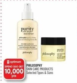 Shoppers Drug Mart Philosophy Skin Care Products offer