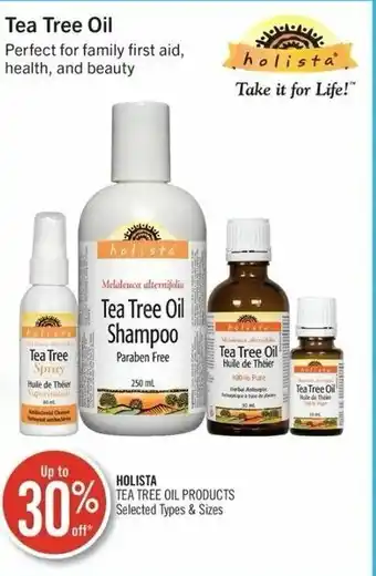 Shoppers Drug Mart Holista Tea Tree Oil Products offer