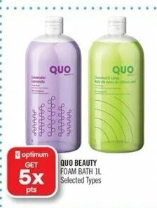 Shoppers Drug Mart Quo Beauty Foam Bath 1L offer
