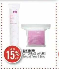 Shoppers Drug Mart Quo Beauty Cotton Pads or Puffs offer