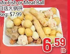 Hong Tai Supermarket Mix fish or meat ball offer