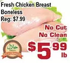 Top Food Supermarket Fresh chicken breast boneless offer