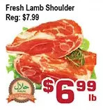 Top Food Supermarket Fresh lamb shoulder offer