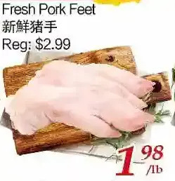Tone Tai Supermarket Fresh pork feet offer