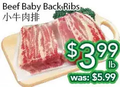 Ample Food Market Beef baby back ribs offer