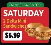 Ample Food Market 2 delta mini sandwiches offer