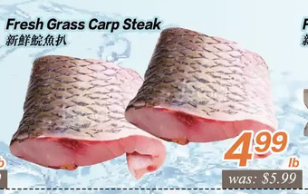 Seasons Foodmart Fresh grass carp steak offer