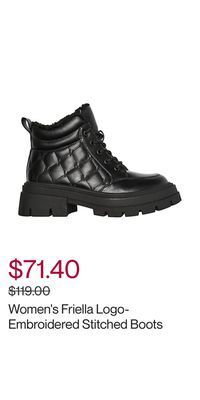 Hudson's Bay Women's friella logo-embroidered stitched boots offer