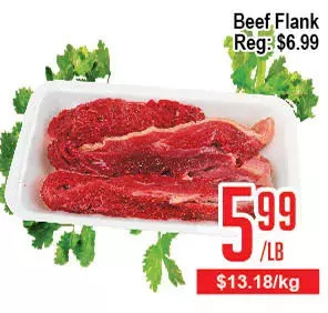 Skyland Foodmart Beef flank offer
