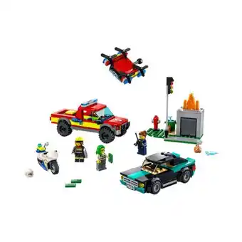 Mastermind Toys Lego city fire rescue & police chase 60319 building kit (295 pieces) offer