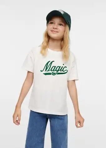 Mango Embroidered cotton t-shirt offer