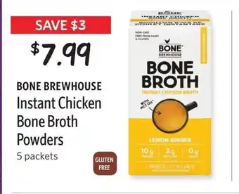 Bone brewhouse instant chicken bone broth powders 5 packets