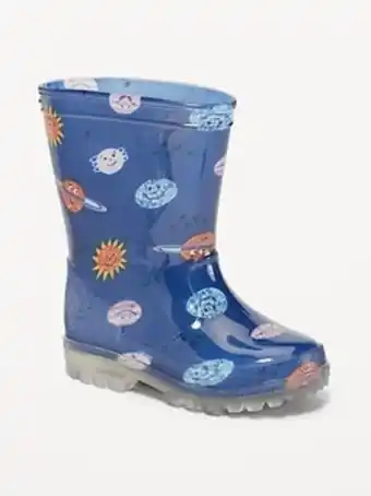 Old Navy Tall printed rain boots for toddler boys offer