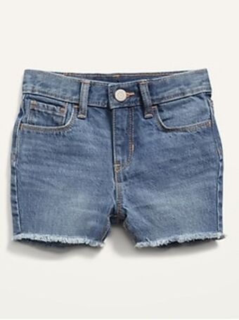 Old Navy Unisex slouchy straight cut-off jean shorts for toddler offer