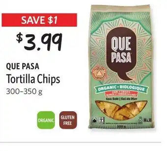 Nature's Emporium Que pasa tortilla chips 300-350g offer