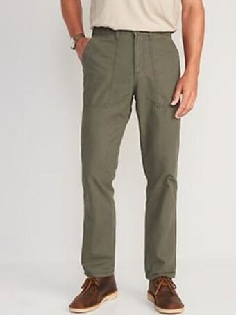 Old Navy Straight non-stretch canvas workwear pants for men offer