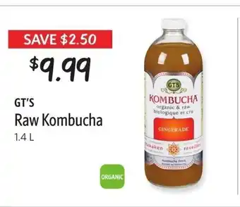 Nature's Emporium GT's raw kombucha 1.4L offer