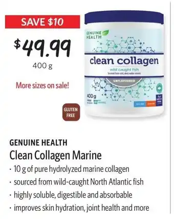 Nature's Emporium Genuine health clean collagen marine 400g offer