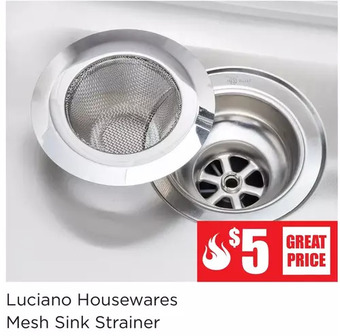 Kitchen Stuff Plus Luciano housewares mesh sink strainer offer