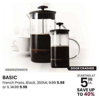 Stokes Basic french press, offer