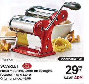 Stokes Scarlet pasta machine offer