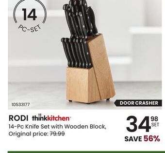 Stokes Rodi 14-pc knife set with wooden block offer