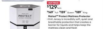 Sleep Country Malouf protect mattress protector offer