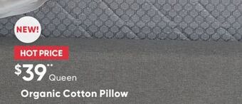 Sleep Country Organic cotton pillow offer