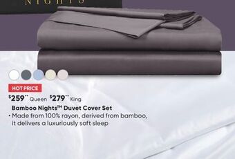 Sleep Country Bamboo nights duvet cover set offer