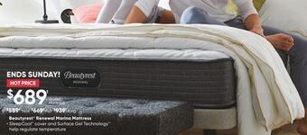 Sleep Country Beautyrest® renewal marina mattress offer
