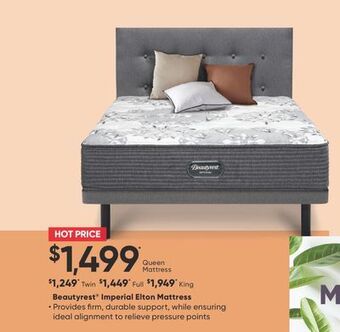 Sleep Country Beautyrest® imperial elton mattress offer