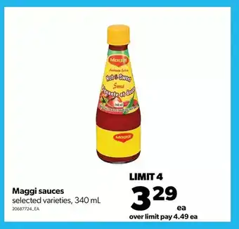 Real Canadian Superstore Maggi sauces offer