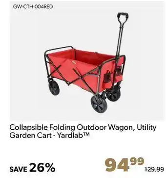 Shopper+ Collapsible folding outdoor wagon, utility garden cart - yardlab™ offer