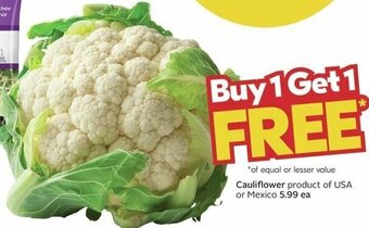 Sobeys Cauliflower offer