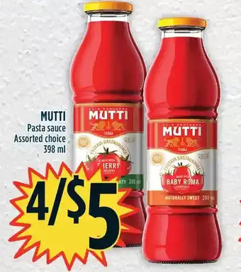 Marché Adonis Mutti pasta sauce offer