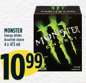 Marché Adonis Monster energy drinks offer