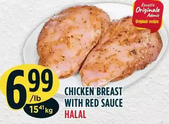 Marché Adonis Chicken breast with red sauce offer
