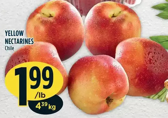 Marché Adonis Yellow nectarines offer