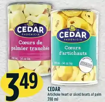 Marché Adonis Cedar artichoke heart or sliced hearts of palm offer