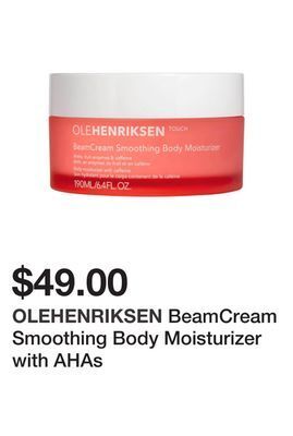 Sephora Beamcream smoothing body moisturizer with ahas offer