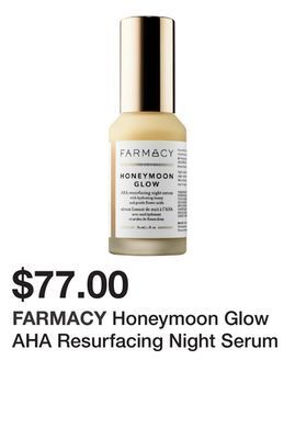Sephora Honeymoon glow aha resurfacing night serum offer