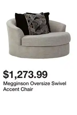 Megginson oversize swivel accent chair