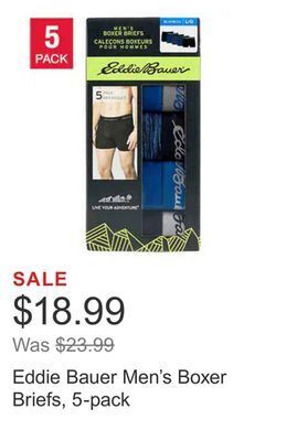 Costco Eddie bauer men's boxer briefs, 5-pack offer