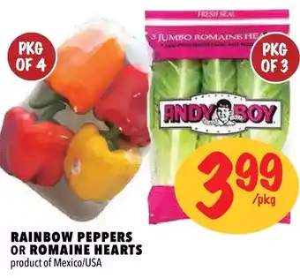 Farm Boy Rainbow peppers or romaine hearts offer