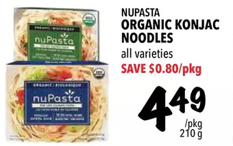 Farm Boy Nupasta organic konjac noodles offer