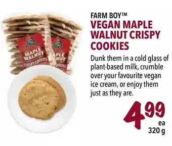 Farm Boy Vegan maple walnut crispy cookies offer