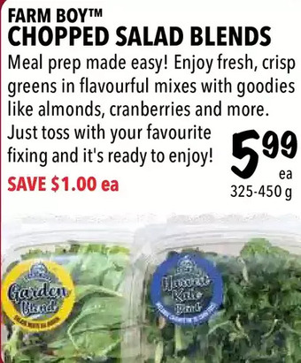 Farm Boy Farm boy chopped salad blends offer